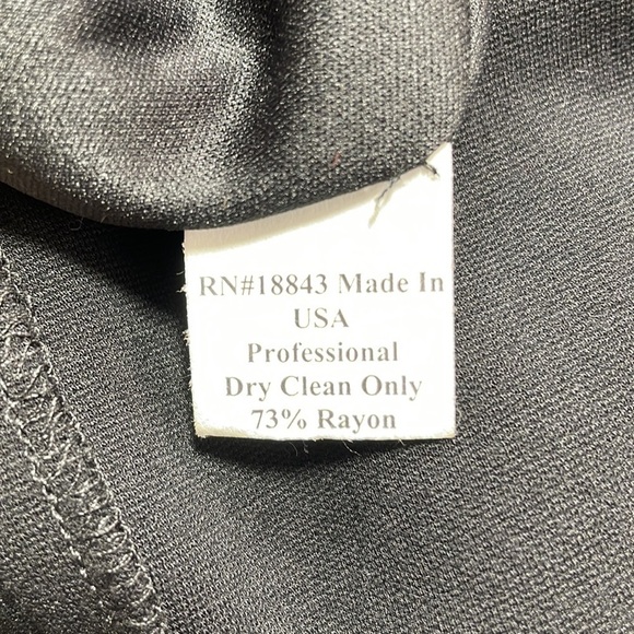 People Like Frank Dress Black Sheath Cowl Neck Zip Slit Size 2 - Picture 12 of 13